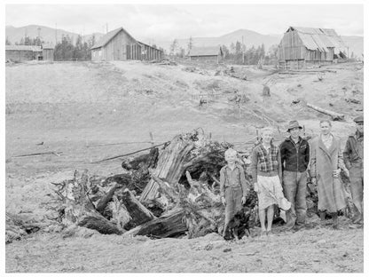 Unruf Family on Farm in Boundary County Idaho 1939 - Available at KNOWOL