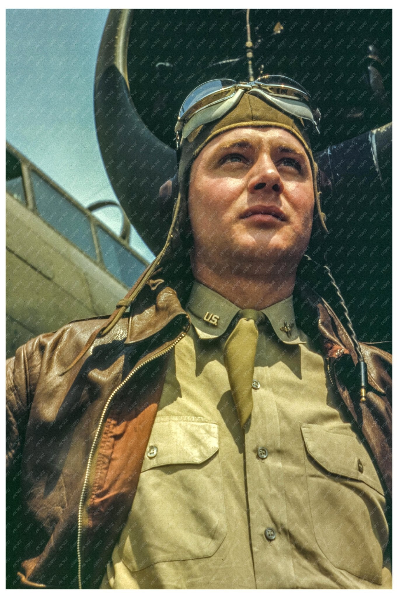 U.S. Army Air Forces Pilot with YB - 17 May 1942 - Available at KNOWOL