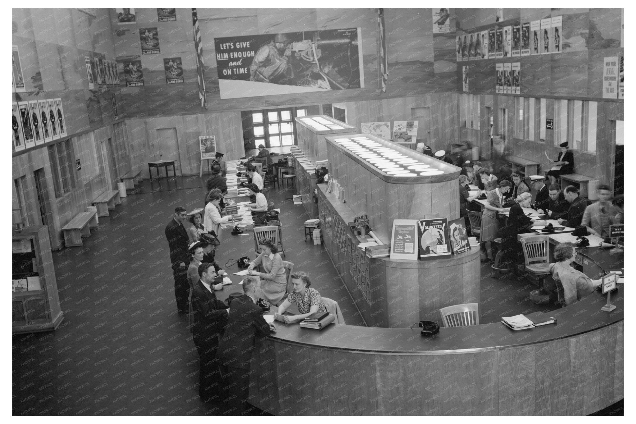 U.S. Information Building Interior Washington D.C. 1943 - Available at KNOWOL