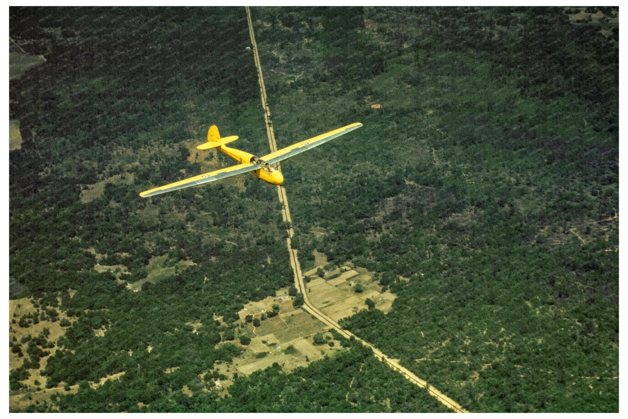 US Marine Corps Glider in Flight Parris Island 1942 - Available at KNOWOL