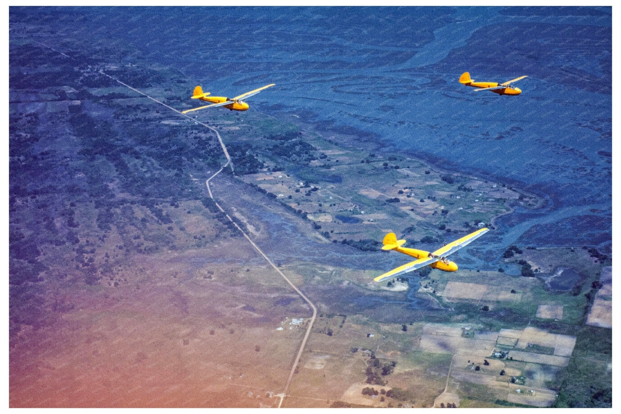 U.S. Marine Corps Gliders in Flight May 1942 - Available at KNOWOL