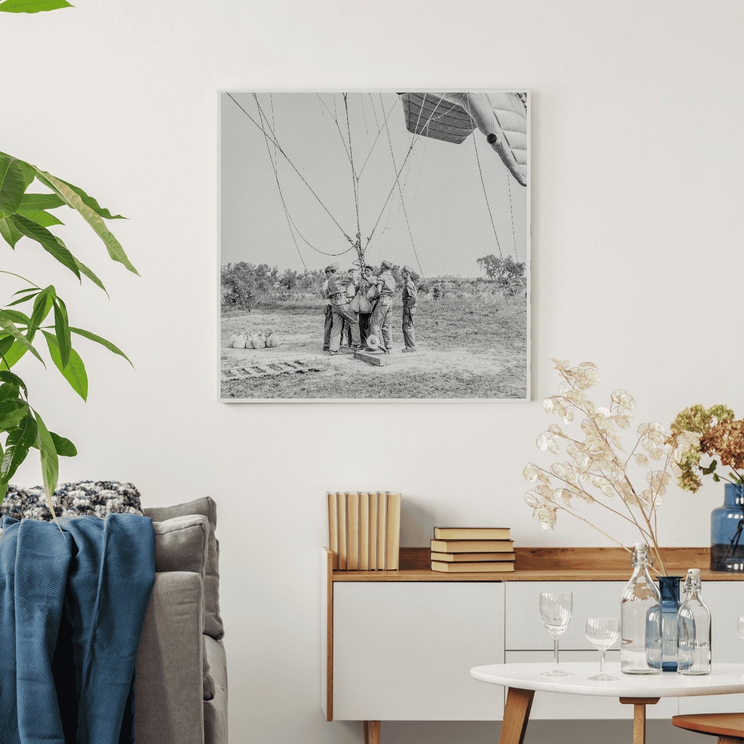 U.S. Marine Corps Gunners Training with Barrage Balloon at Parris Island May 1942 - Available at KNOWOL