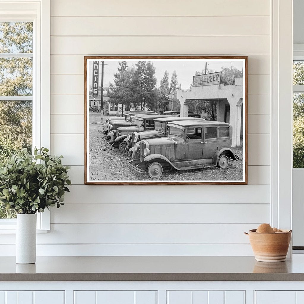 Used Car Display on State Highway 17 California 1939 - Available at KNOWOL