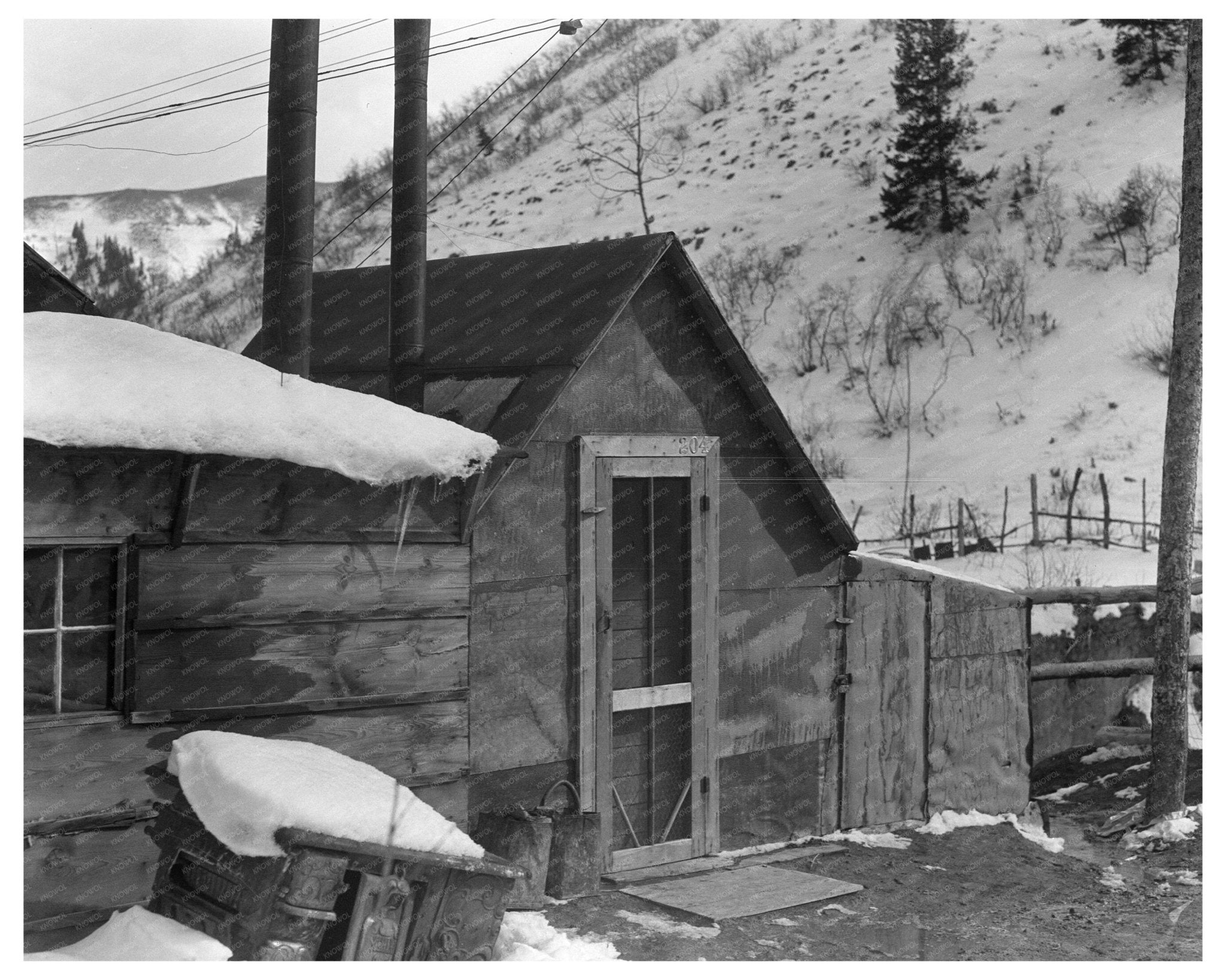 Utah Coal Miners House 1936 Vintage Photograph Carbon County Community Life - Available at KNOWOL