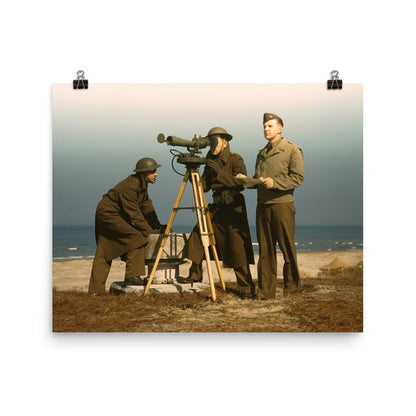 VA - Men of Fort Story operate an azimuth instrument in sea - target practice, Fort Story, Va. 1942 - Available at KNOWOL