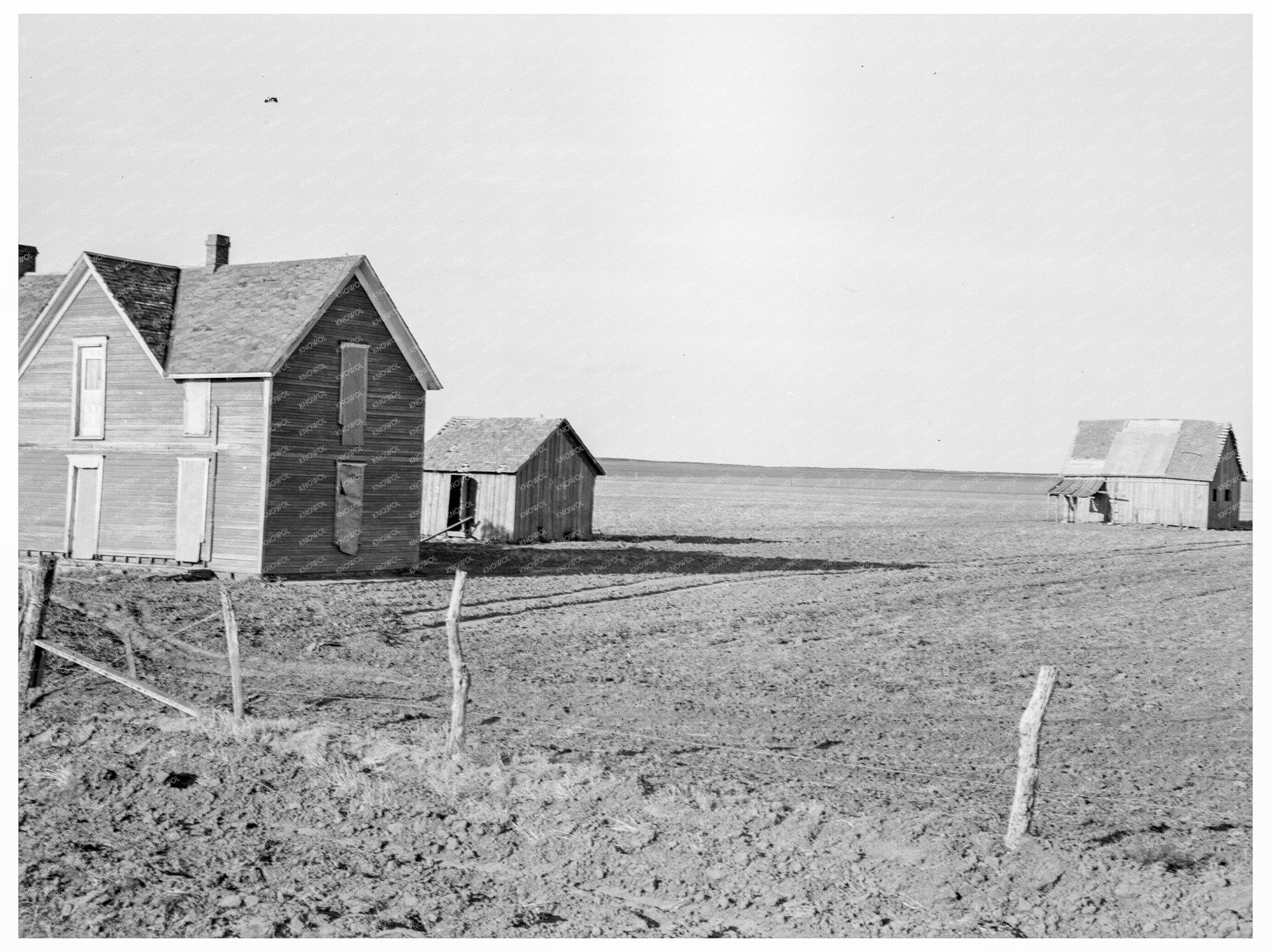 Vacant Farmhouse in Olustee Oklahoma June 1938 - Available at KNOWOL