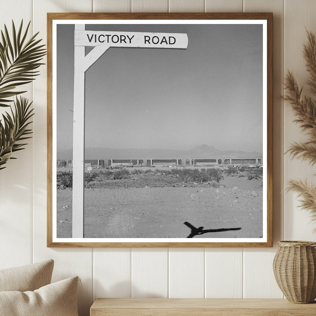 Victory Road Sign in Las Vegas Early 1940s Image - Available at KNOWOL