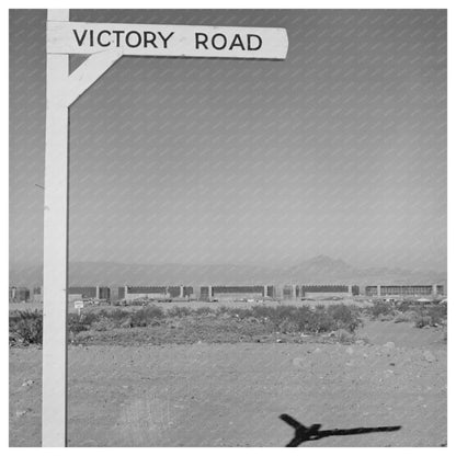 Victory Road Sign in Las Vegas Early 1940s Image - Available at KNOWOL