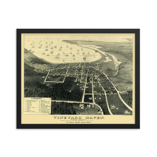 Vineyard Haven, MA 1893 Framed - Available at KNOWOL