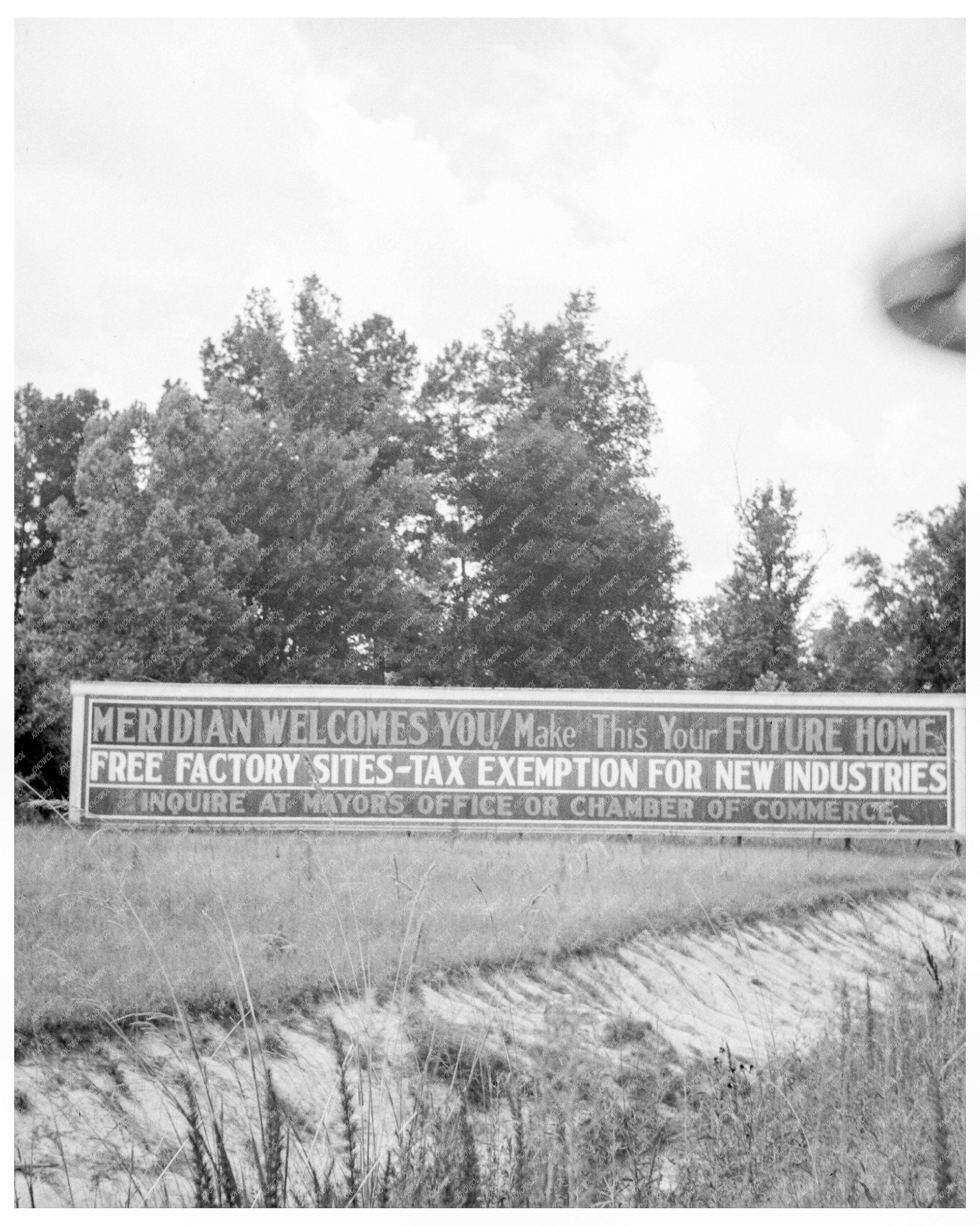 Vintage 1936 Industrial Scene in Meridian Mississippi Showcasing Southern Development - Available at KNOWOL