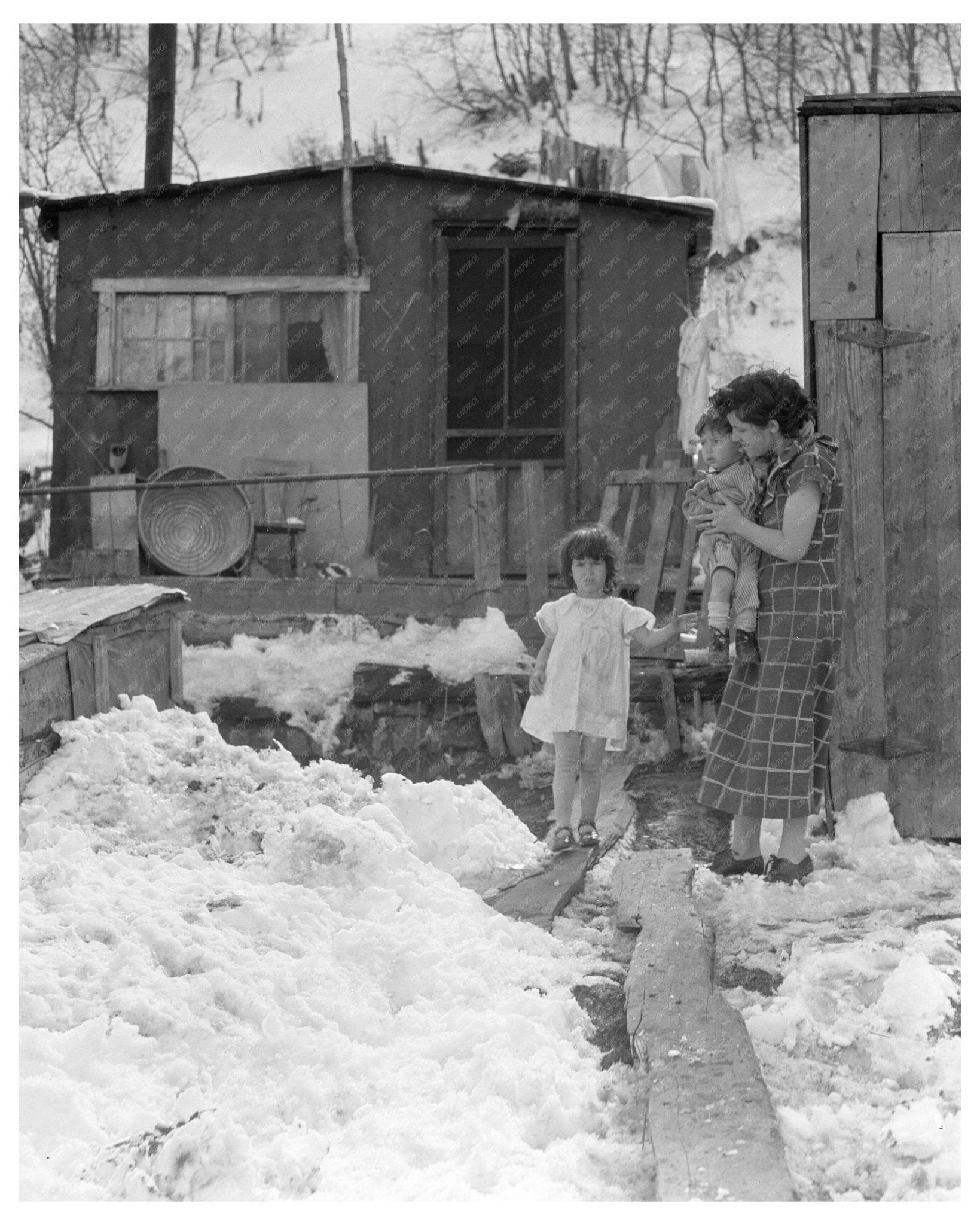 Vintage 1936 Photograph of Coal Miner Family Home in Consumers Utah - Available at KNOWOL