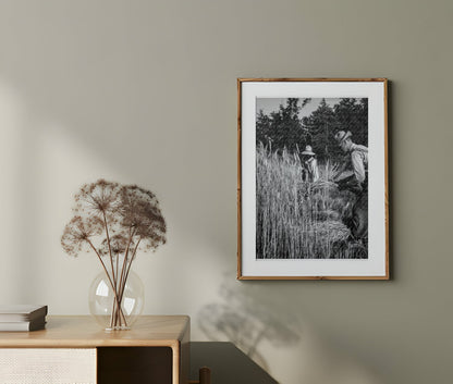 Vintage 1936 Photograph of Farmer Cradling Wheat in Christiansburg Virginia - Available at KNOWOL