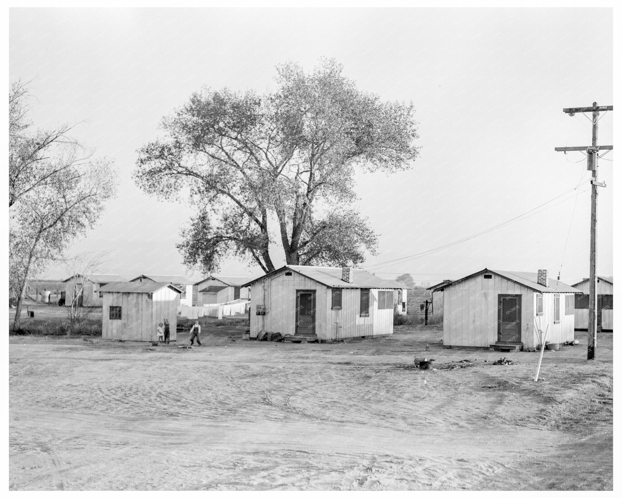 Vintage 1936 Photograph of Frick Ranch Worker Housing - Available at KNOWOL