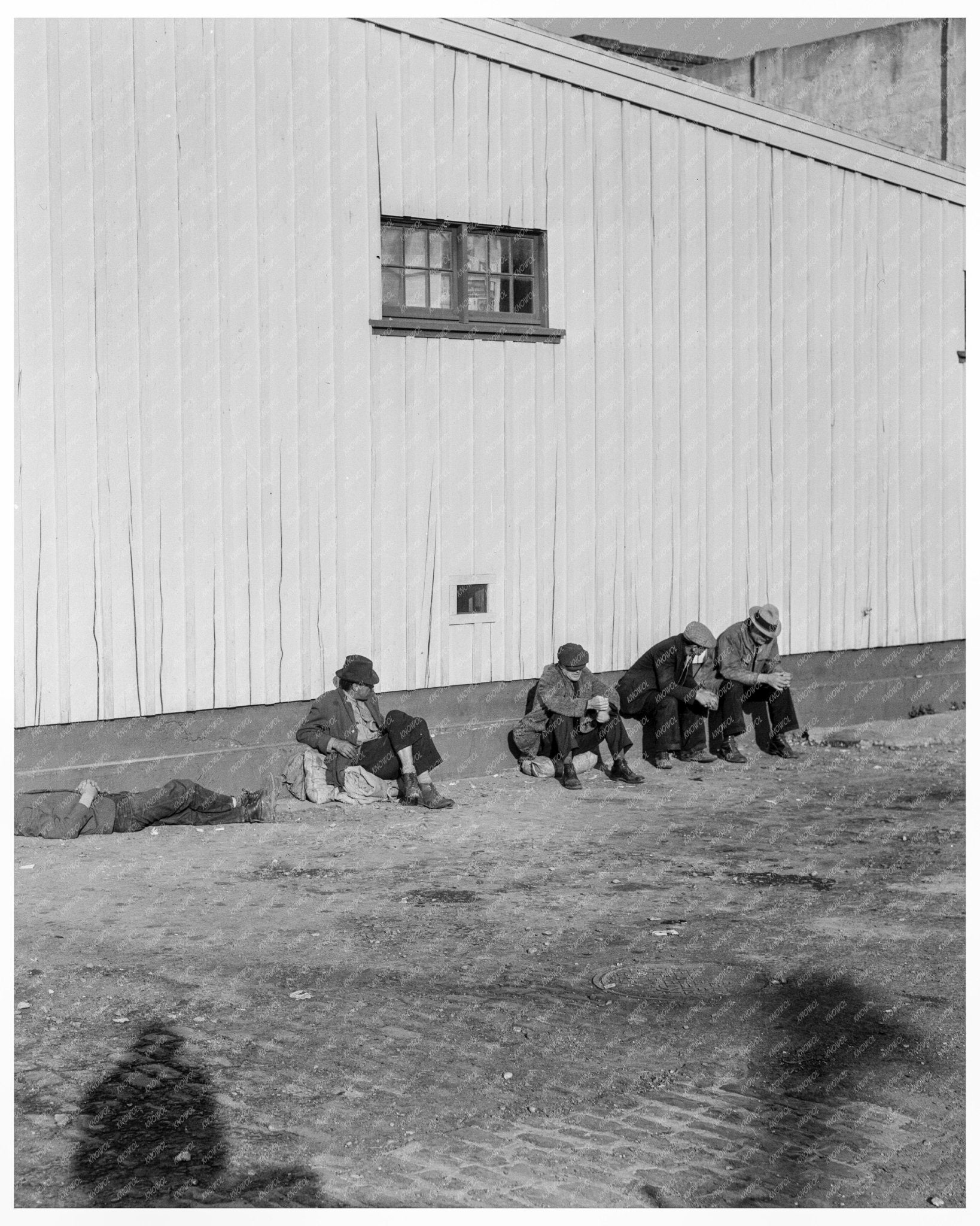 Vintage 1936 Photograph of Transient Men in San Francisco During Great Depression - Available at KNOWOL