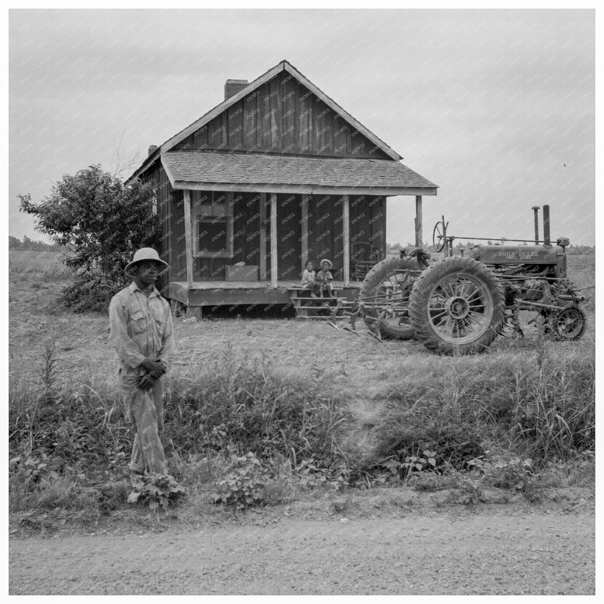 Vintage 1937 Image of Mississippi Plantation Tenant - Available at KNOWOL