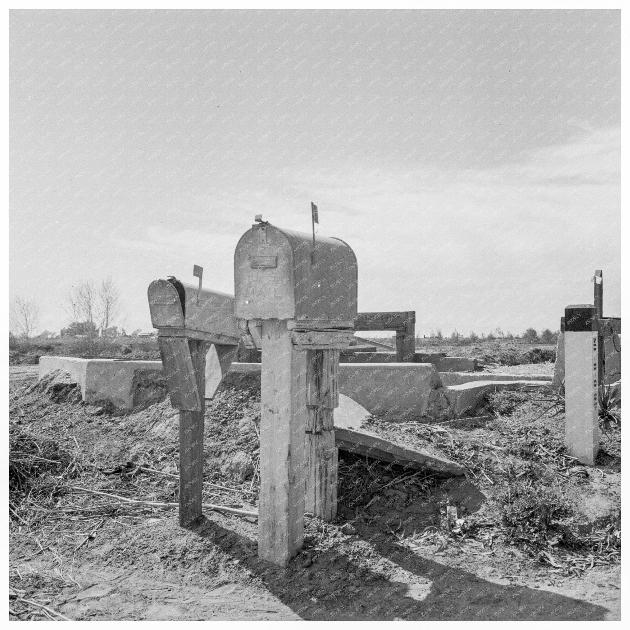 Vintage 1937 Mailboxes and Irrigation Gates Imperial Valley - Available at KNOWOL