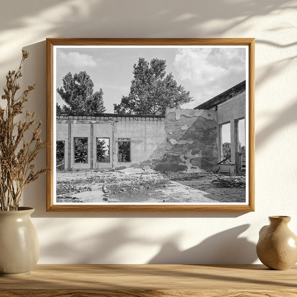 Vintage 1937 Photo of Abandoned Bank in Fullerton Louisiana - Available at KNOWOL