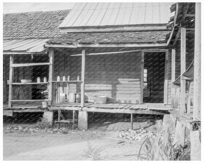 Vintage 1937 Photo of Cotton Farmers House in Georgia - Available at KNOWOL