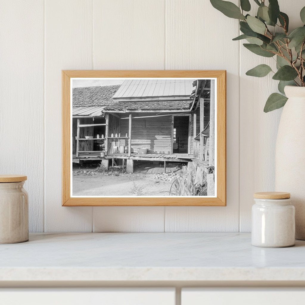 Vintage 1937 Photo of Cotton Farmers House in Georgia - Available at KNOWOL