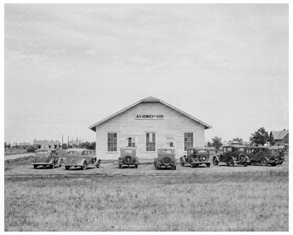 Vintage 1937 Photo of Texas Congregation at Sunday Service - Available at KNOWOL