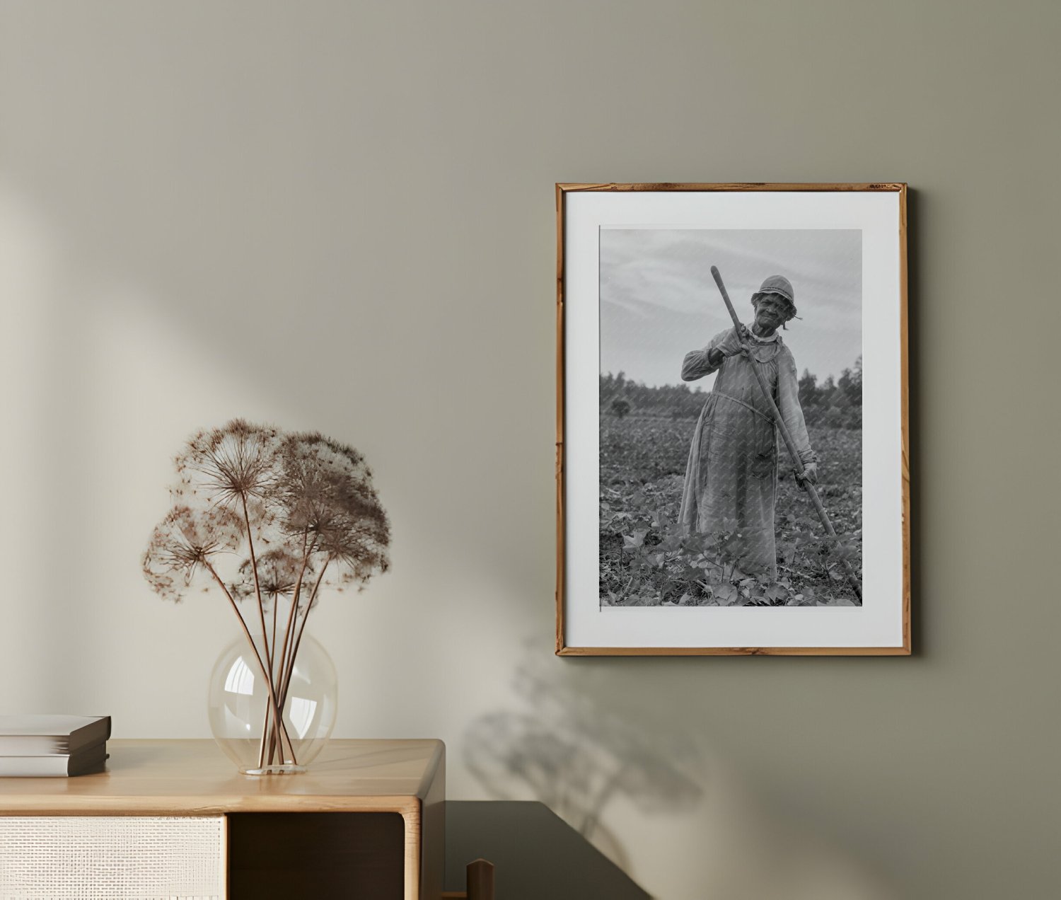 Vintage 1937 Photograph of Black Woman Hoeing Cotton in Mississippi - Available at KNOWOL