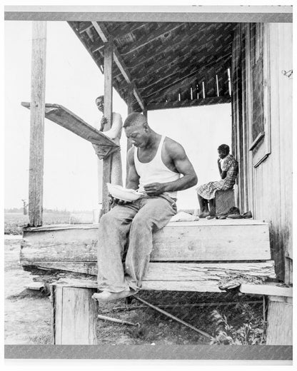 Vintage 1937 Photograph of Sharecropper Eating in Clarksdale Mississippi - Available at KNOWOL