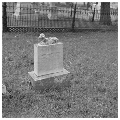 Vintage 1937 Tombstone in Shawneetown Illinois - Available at KNOWOL