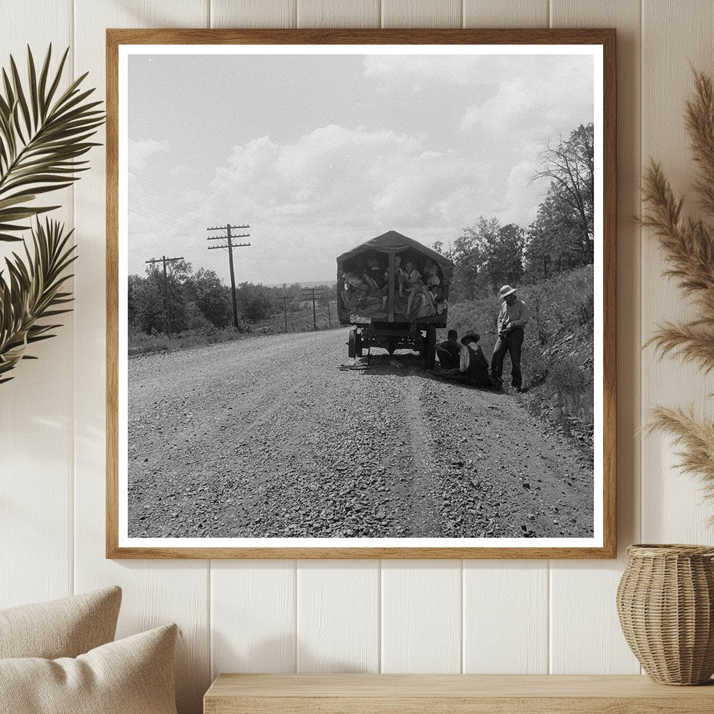 Vintage 1938 Family on Highway No 1 in Oklahoma - Available at KNOWOL