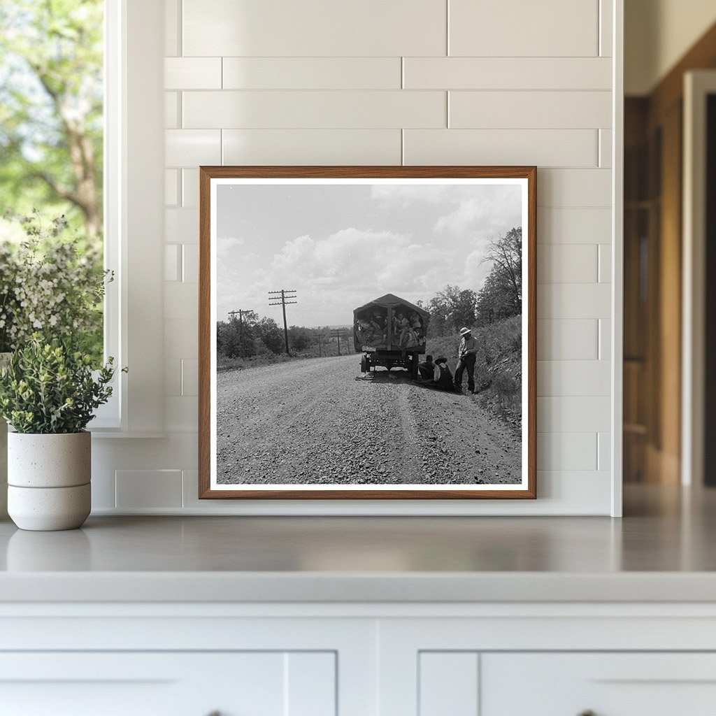 Vintage 1938 Family on Highway No 1 in Oklahoma - Available at KNOWOL