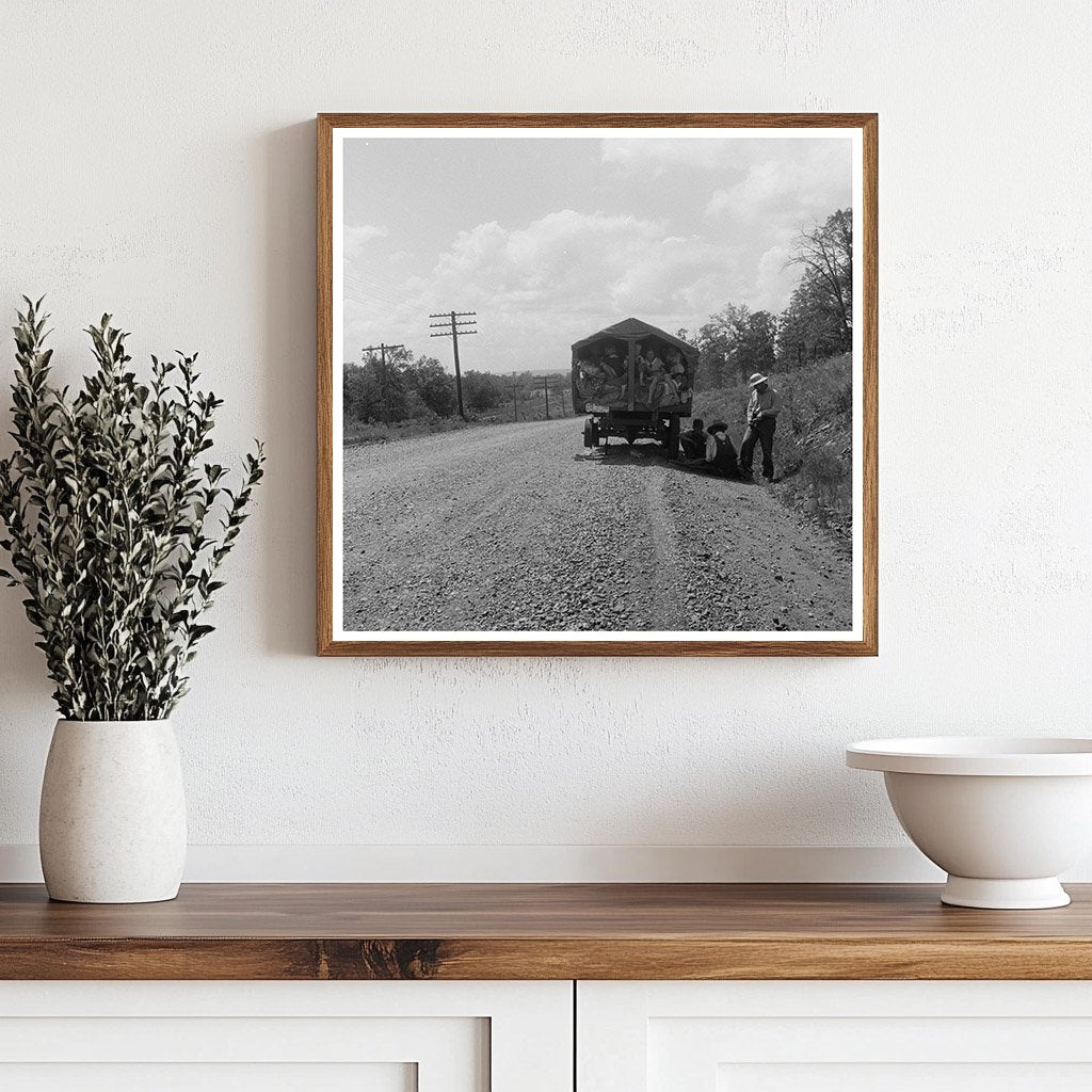 Vintage 1938 Family on Highway No 1 in Oklahoma - Available at KNOWOL