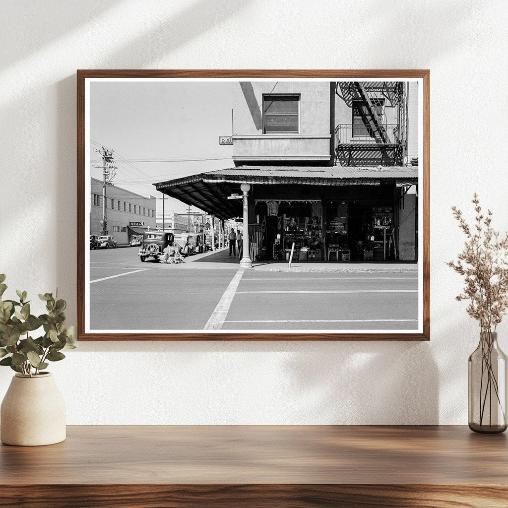Vintage 1939 Fresno California Street Corner U.S. 99 Photo - Available at KNOWOL