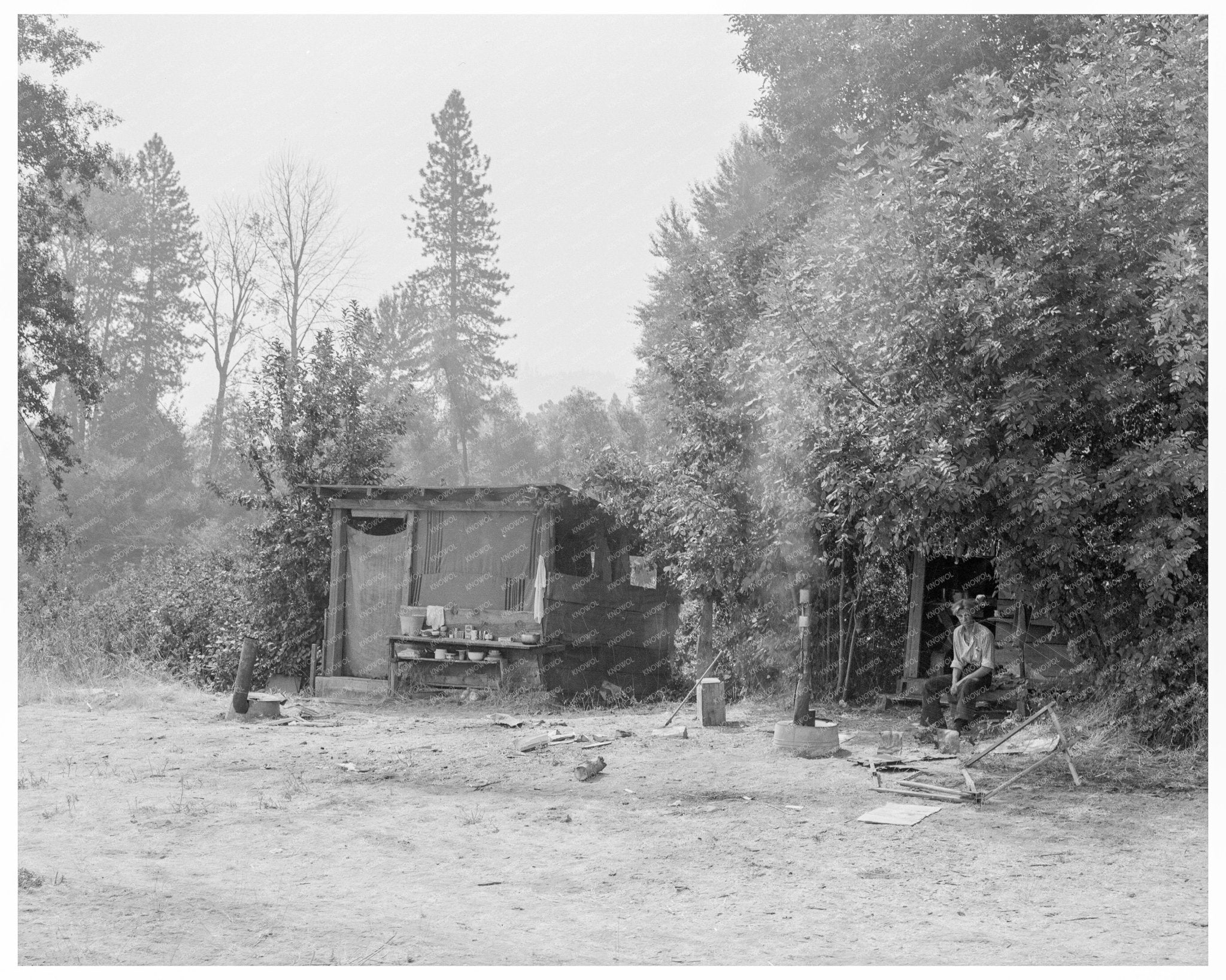 Vintage 1939 Hop Picker Living Quarters Oregon Photo - Available at KNOWOL