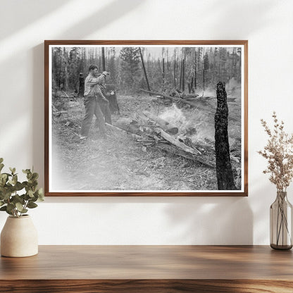 Vintage 1939 Idaho Family Land Clearing Photo - Available at KNOWOL