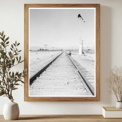 Vintage 1939 Image of Itinerant Men by Railroad Tracks - Available at KNOWOL