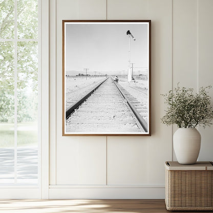 Vintage 1939 Image of Itinerant Men by Railroad Tracks - Available at KNOWOL