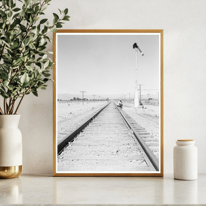 Vintage 1939 Image of Itinerant Men by Railroad Tracks - Available at KNOWOL