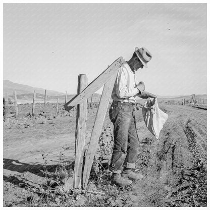 Vintage 1939 Photo of Farmer Collecting Mail in Idaho - Available at KNOWOL