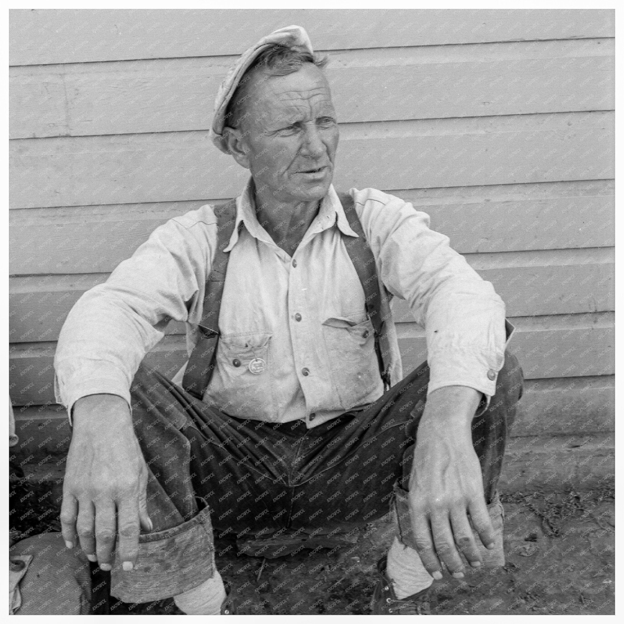 Vintage 1939 Photo of Logger at Pastime Cafe Tulelake - Available at KNOWOL