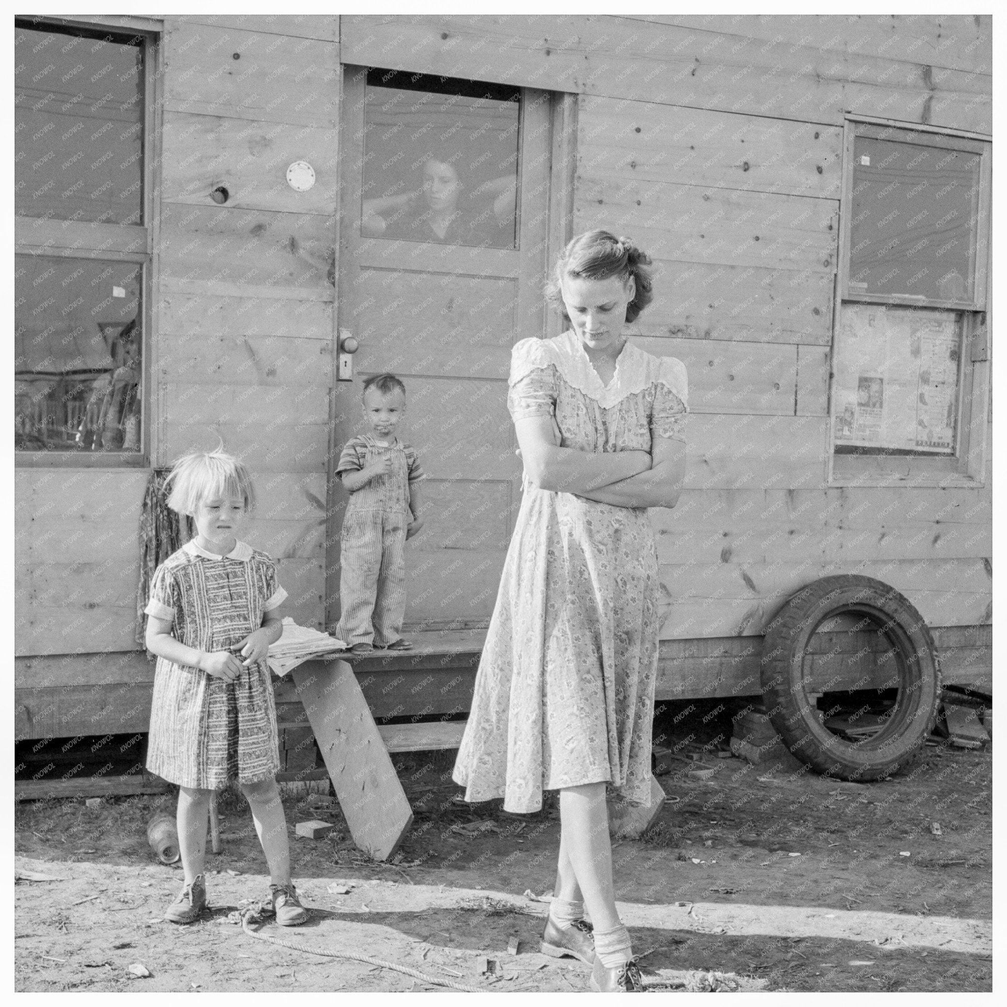 Vintage 1939 Photo of Young Mother in Klamath Falls Oregon - Available at KNOWOL