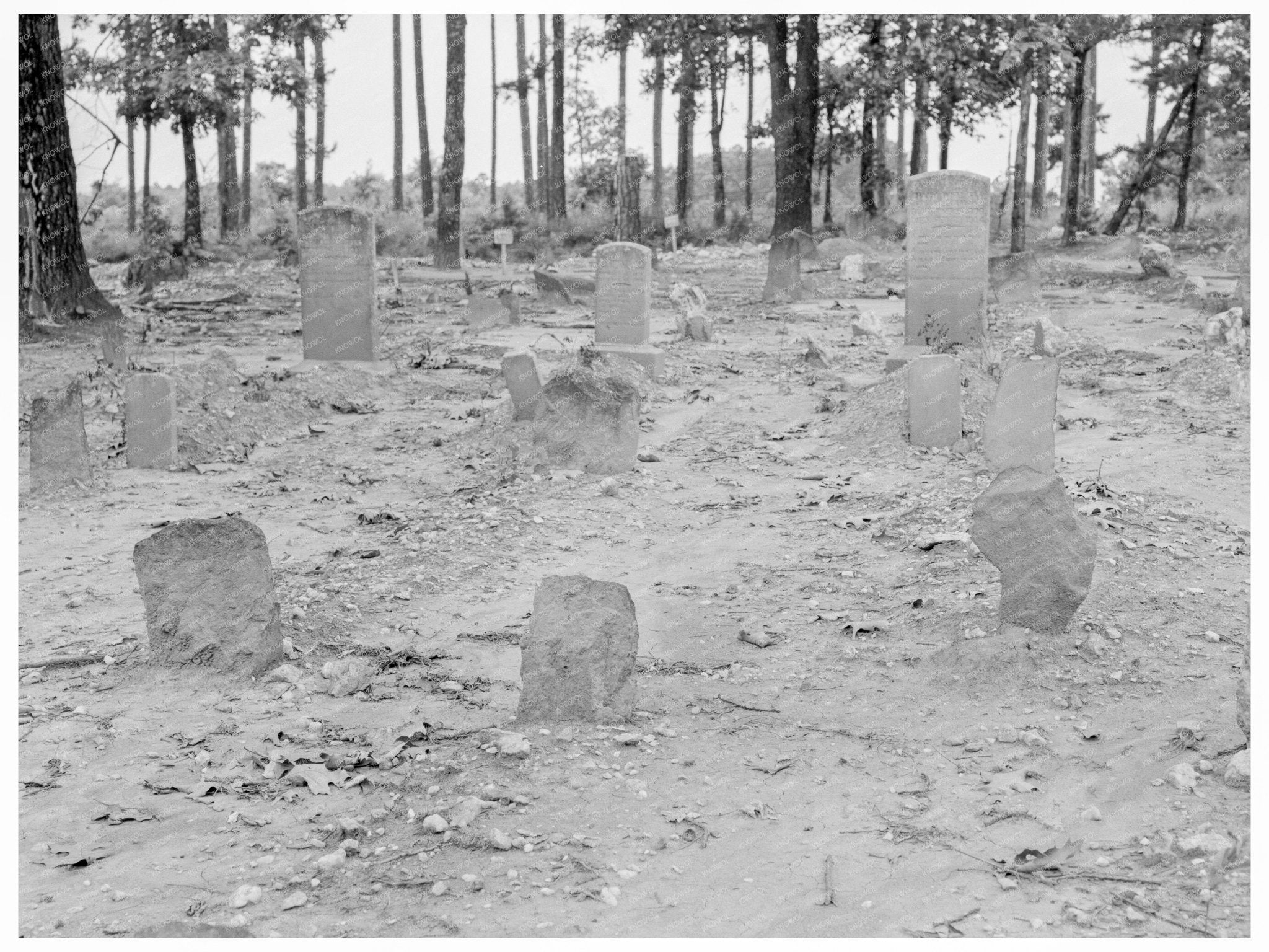 Vintage 1939 Red Clay Cemetery in Person County NC - Available at KNOWOL