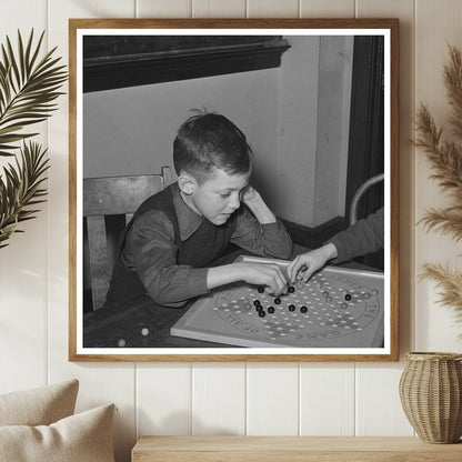 Vintage 1940 Photo of Kids Playing Chinese Checkers in Oklahoma - Available at KNOWOL