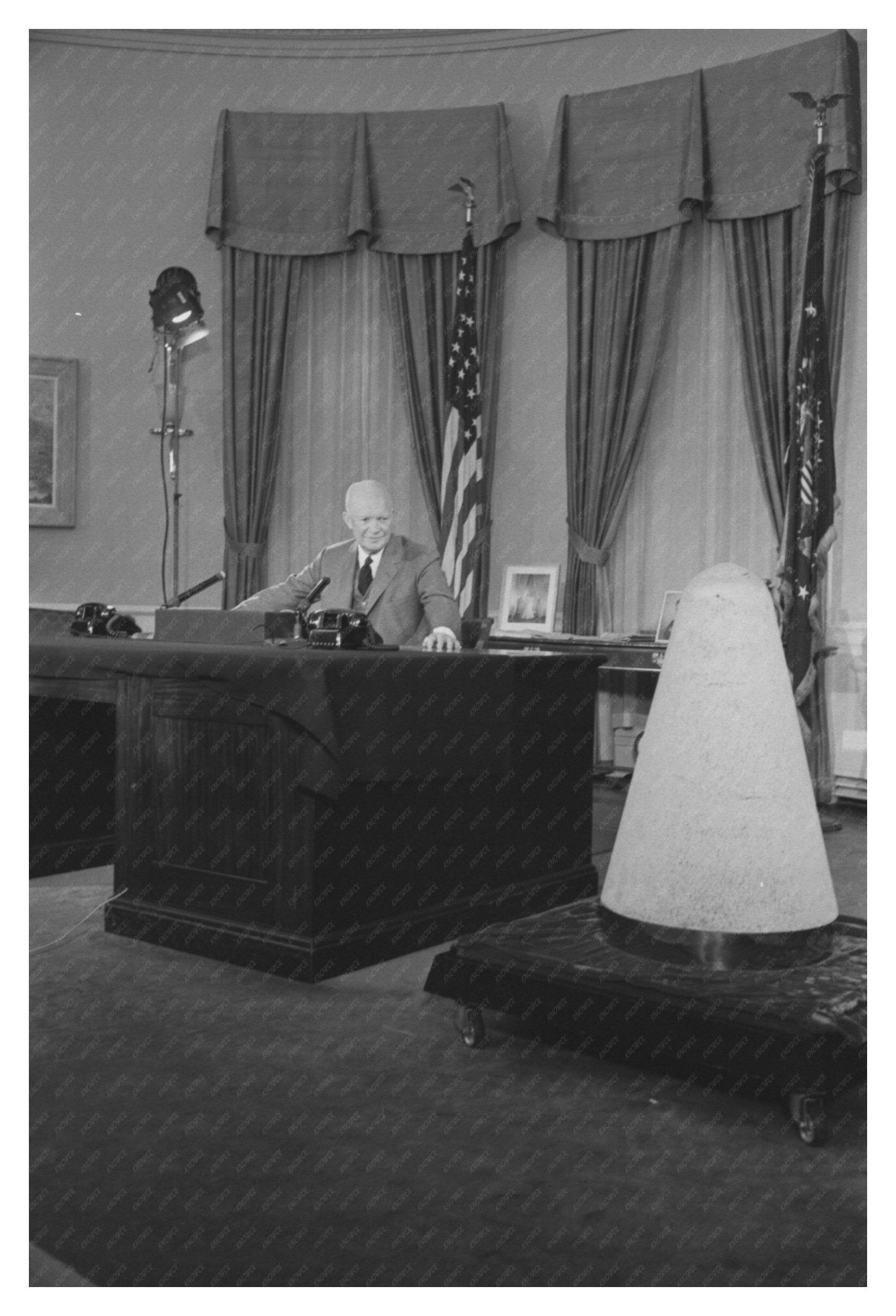 Vintage 1950s President Dwight Eisenhower TV Speech at White House - Available at KNOWOL