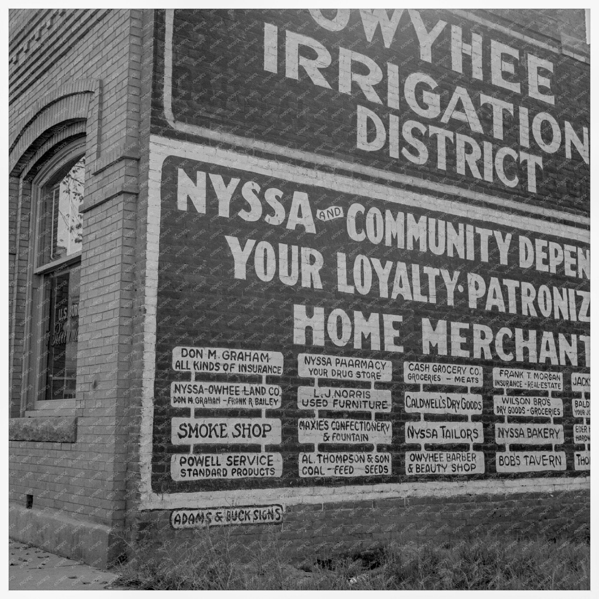 Vintage Bank Building Sign Nyssa Oregon 1939 - Available at KNOWOL