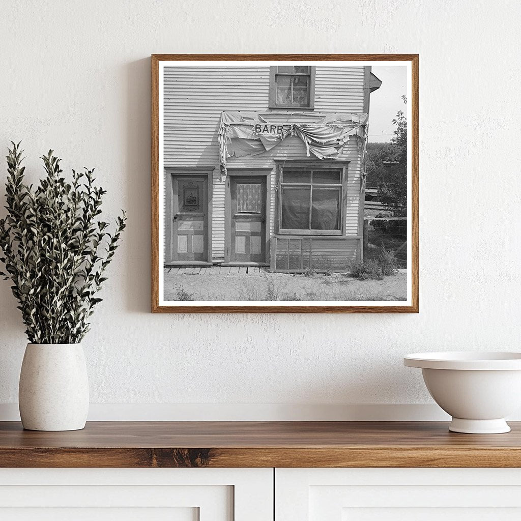 Vintage Barber Shop Winton Minnesota August 1937 Photo - Available at KNOWOL