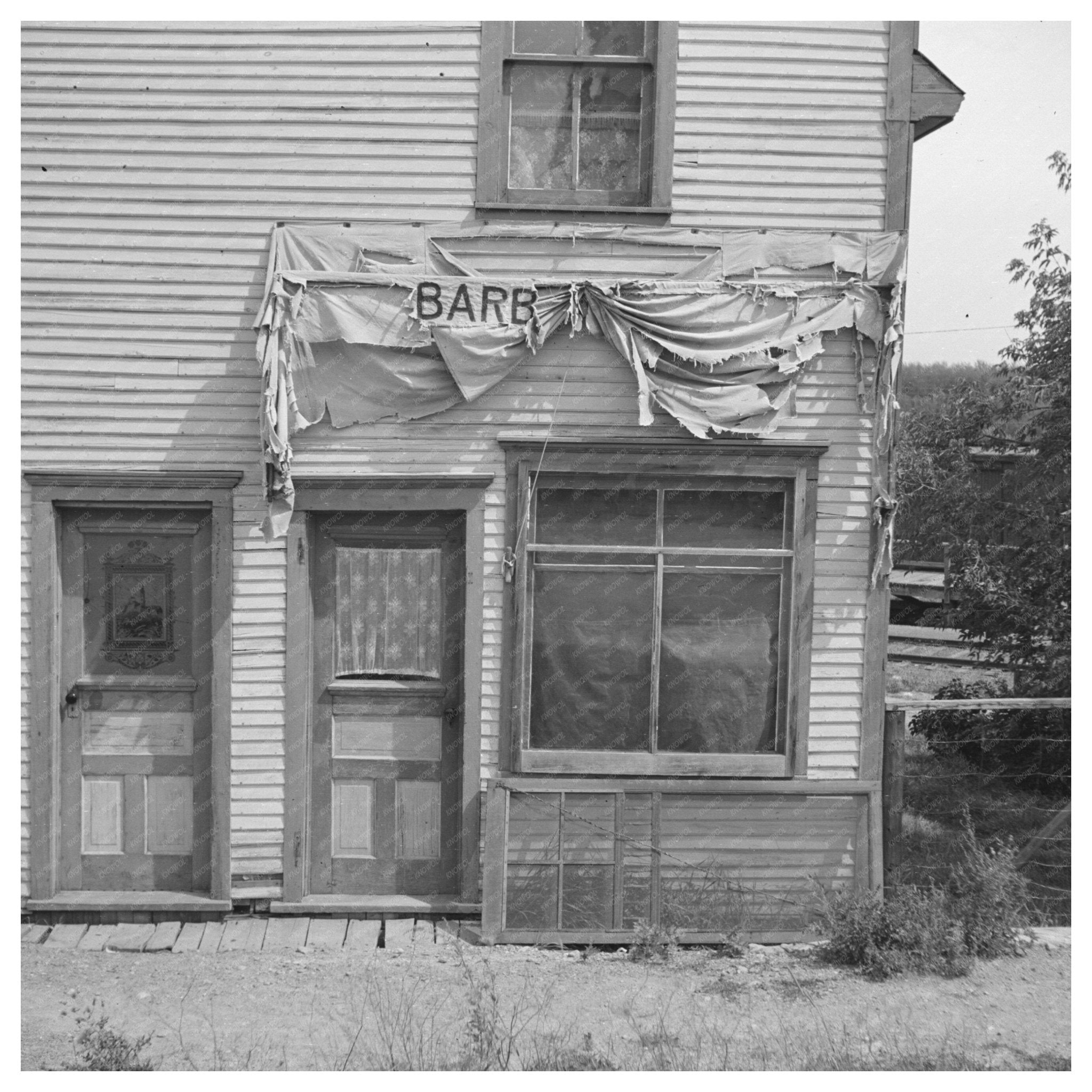 Vintage Barber Shop Winton Minnesota August 1937 Photo - Available at KNOWOL