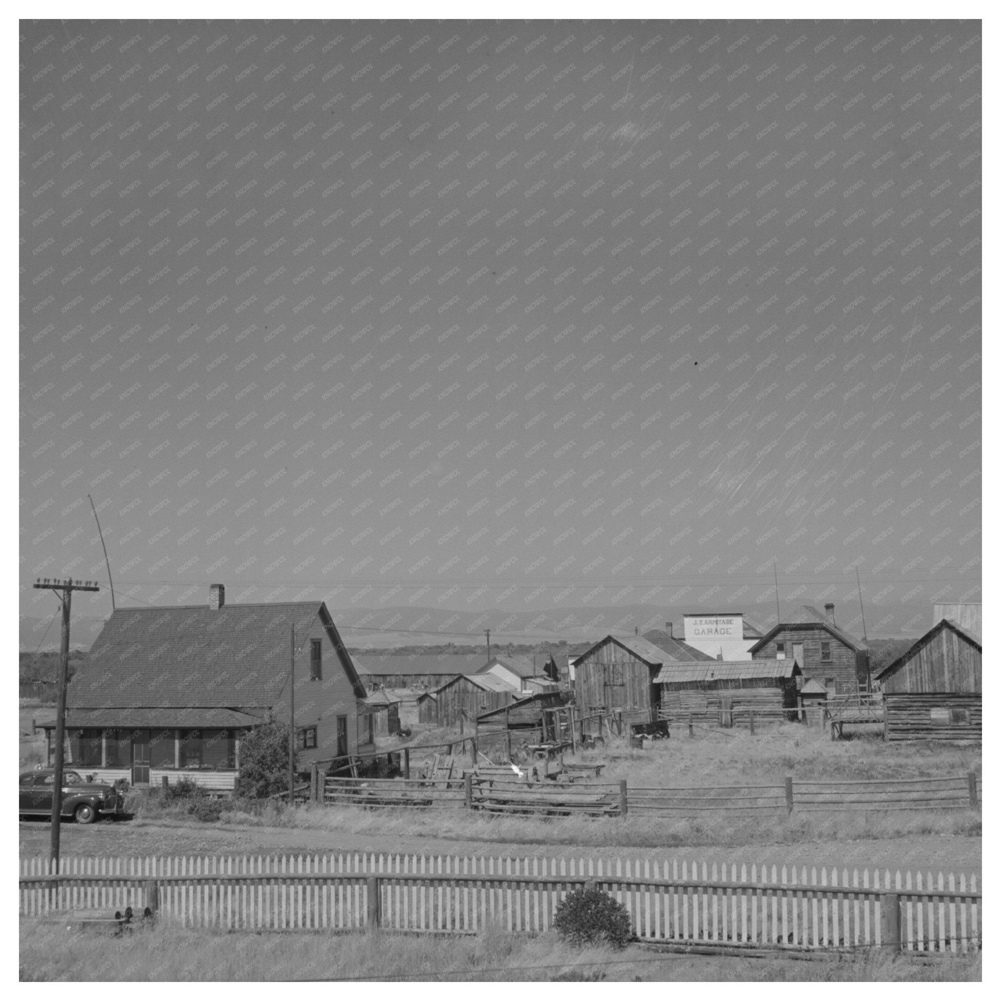 Vintage Buildings in Wisdom Montana August 1942 - Available at KNOWOL