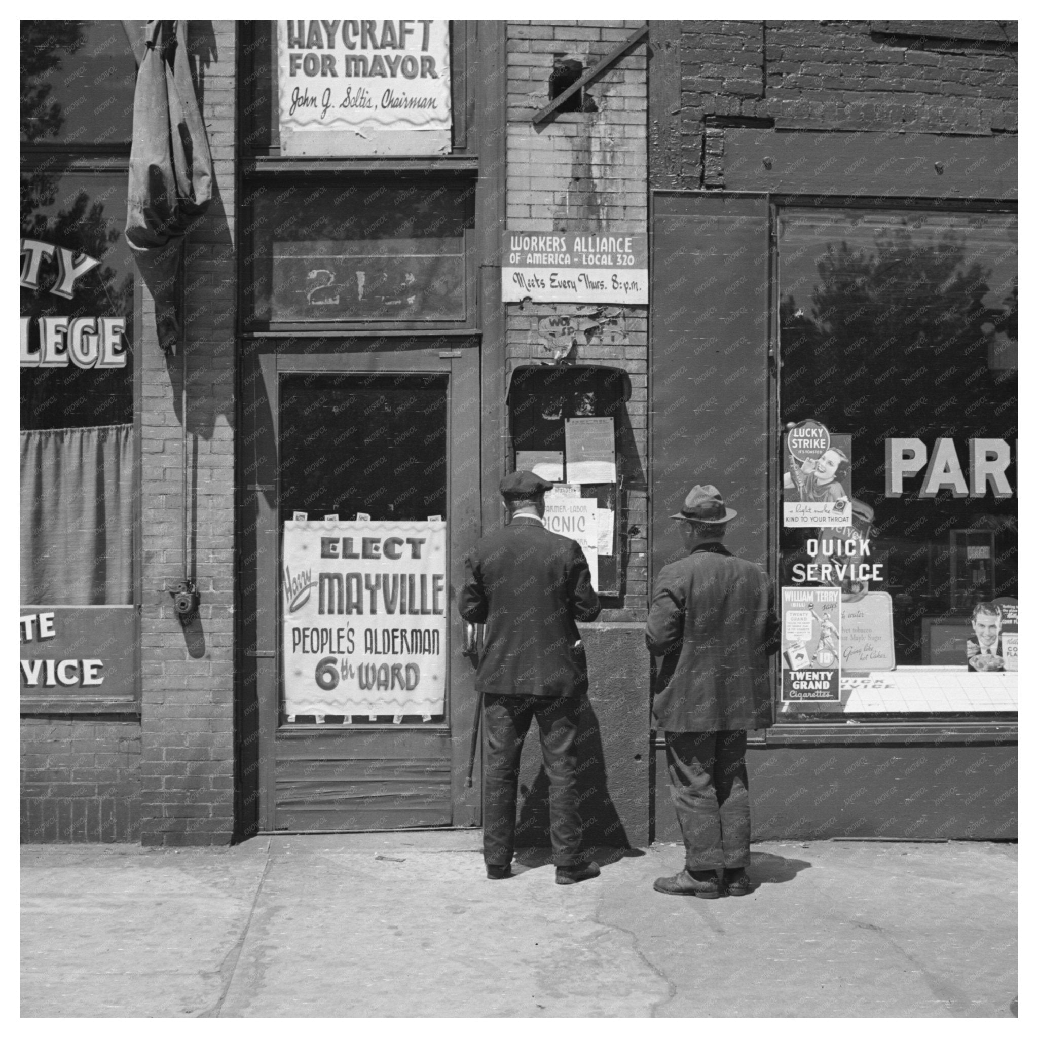 Vintage Bulletin Board on Hennepin Avenue Minneapolis 1937 - Available at KNOWOL