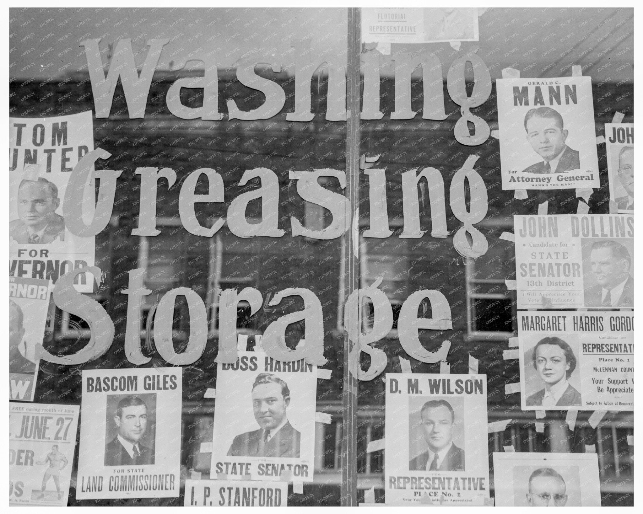 Vintage Campaign Posters in Waco Texas June 1938 - Available at KNOWOL