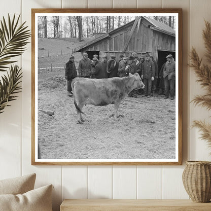 Vintage Cow Auction Montmorenci Indiana February 1937 - Available at KNOWOL