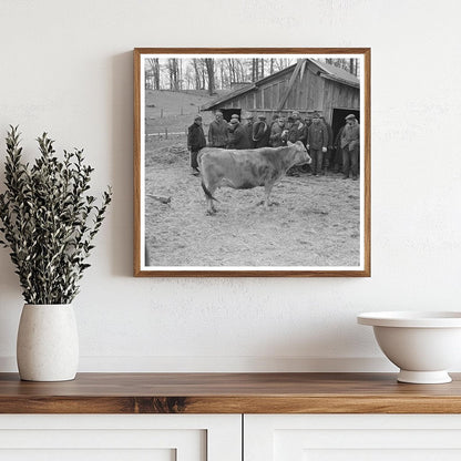 Vintage Cow Auction Montmorenci Indiana February 1937 - Available at KNOWOL